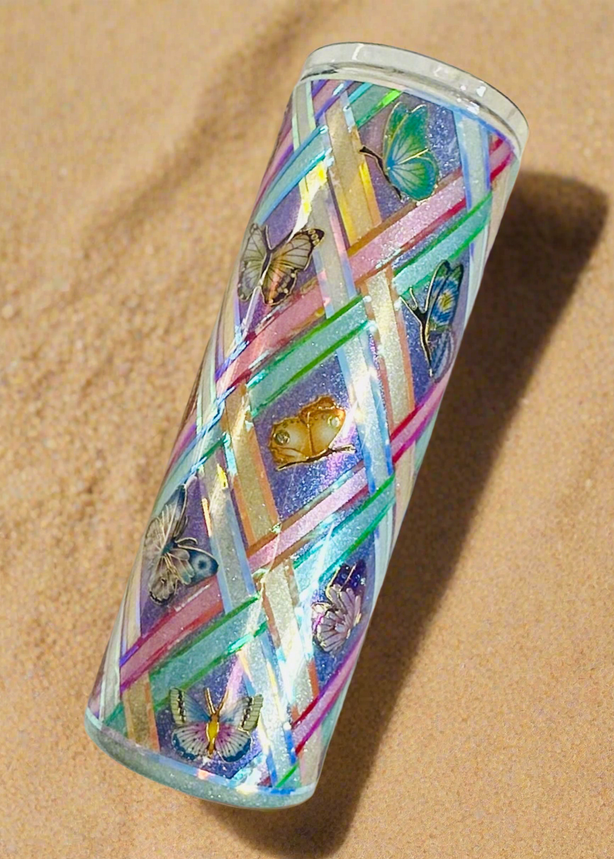 20) Butterfly tangram, Tumbler