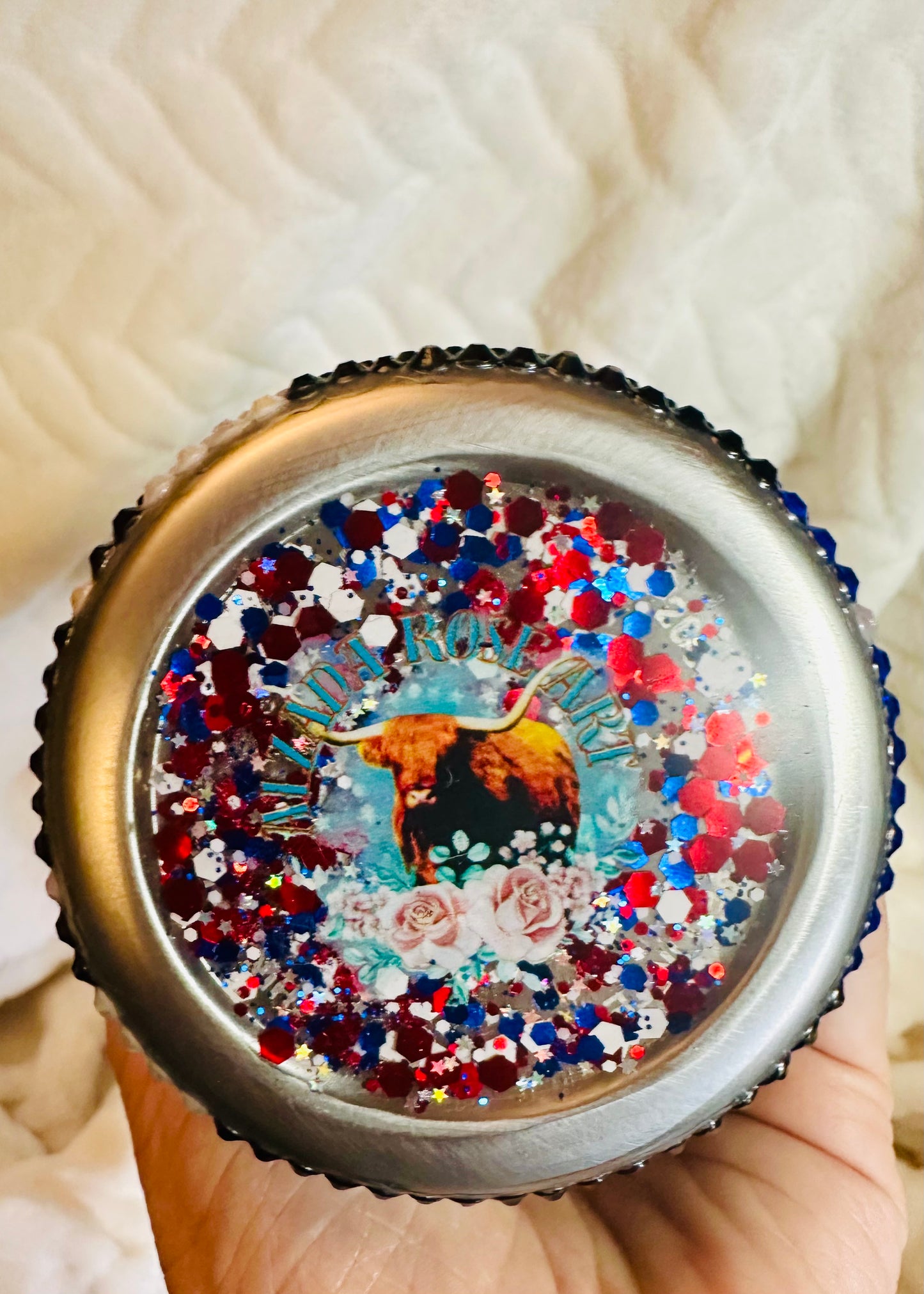 Highland cow patriotic 20 oz tumbler