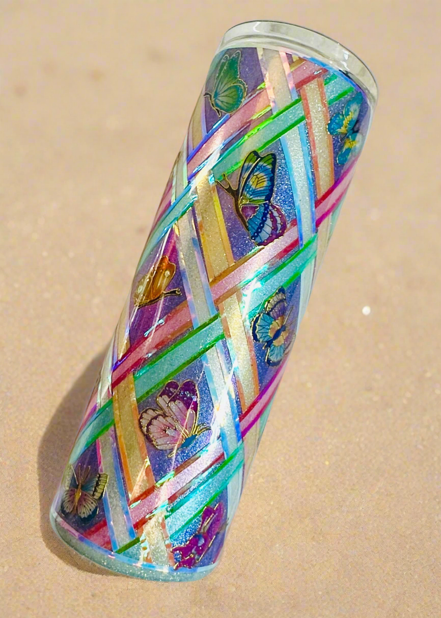 20) Butterfly tangram, Tumbler