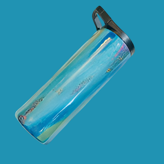 12) Blue Striped Tumbler Duo