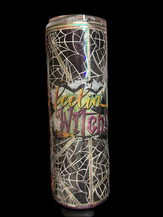 2. Feelin’ Witchy Halloween Tumbler – 20oz Stainless Steel