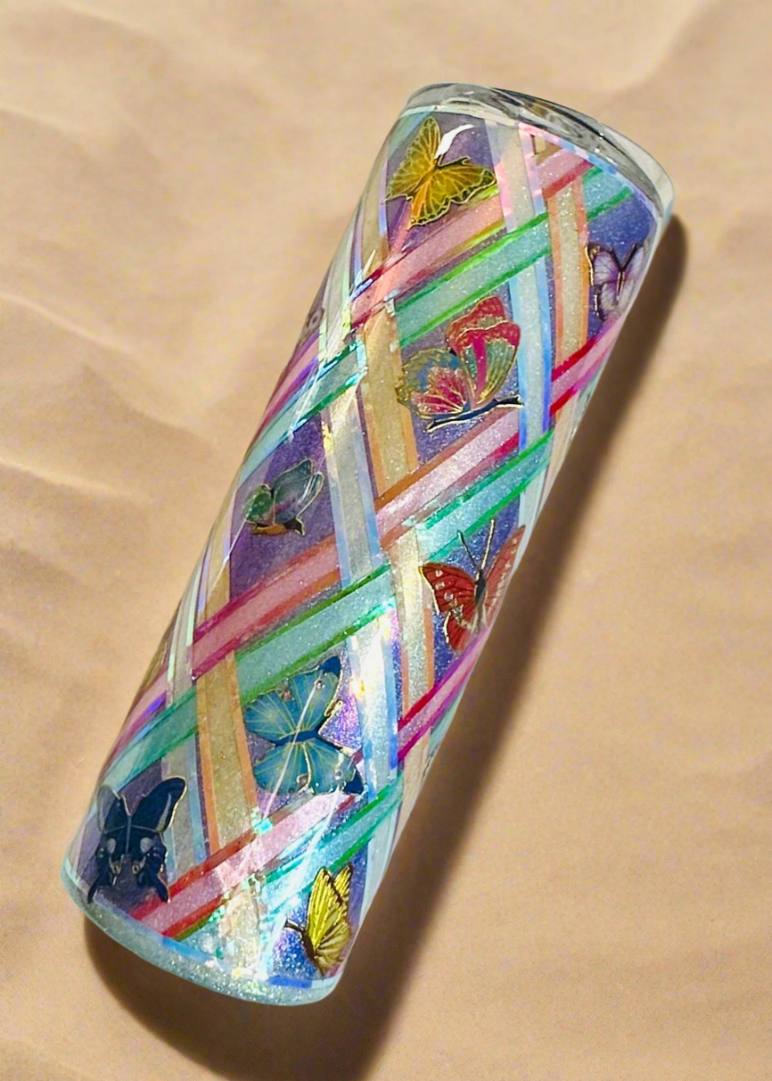 20) Butterfly tangram, Tumbler