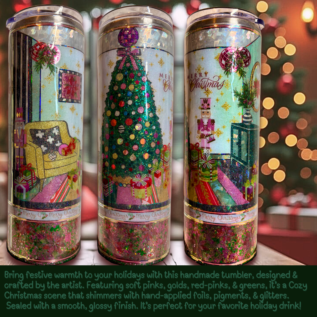 30 oz Christmas Glitter Tumbler – Sparkling Holiday Cheer!
