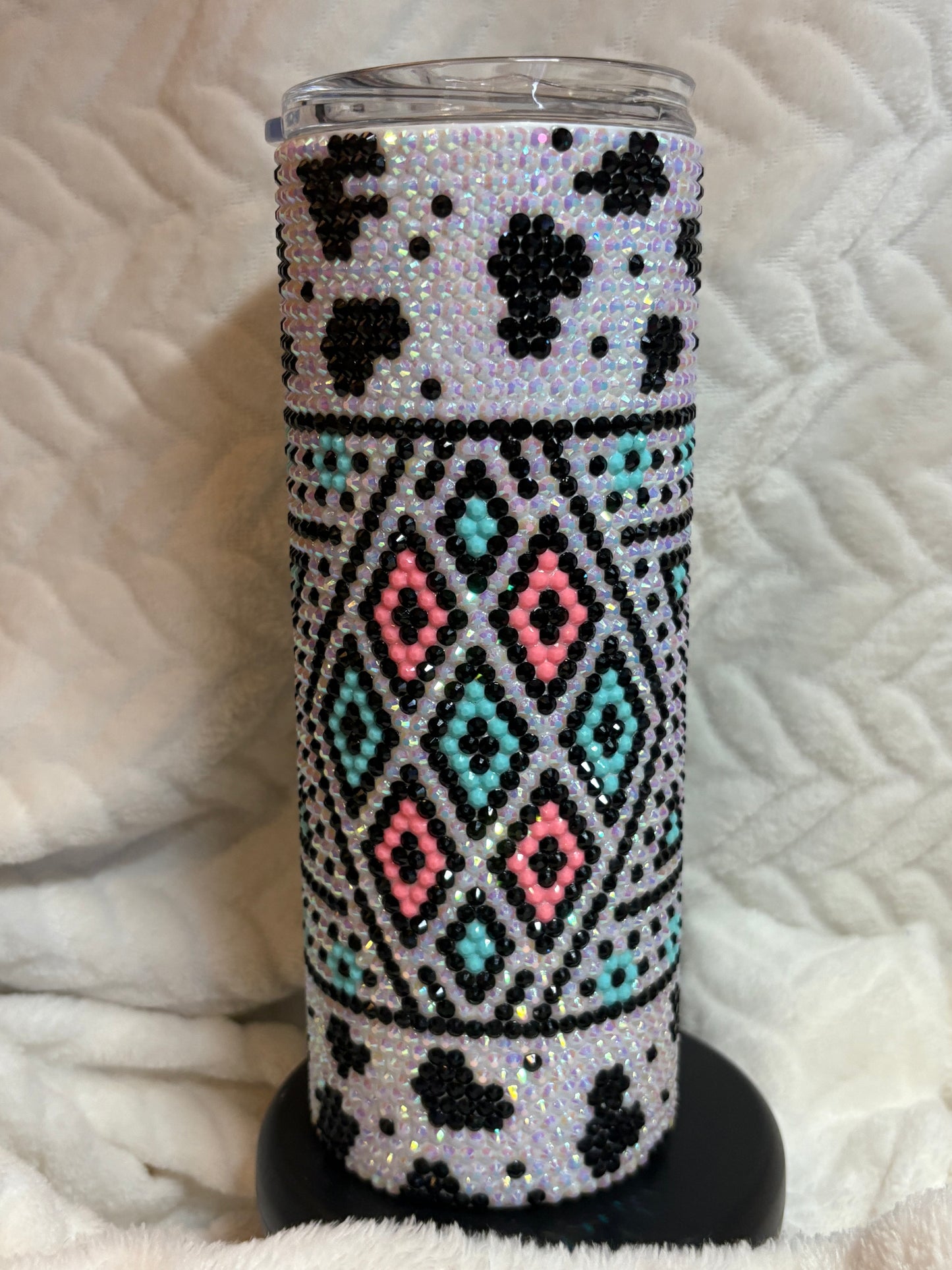 25 oz Aztec rhinestone Tumbler