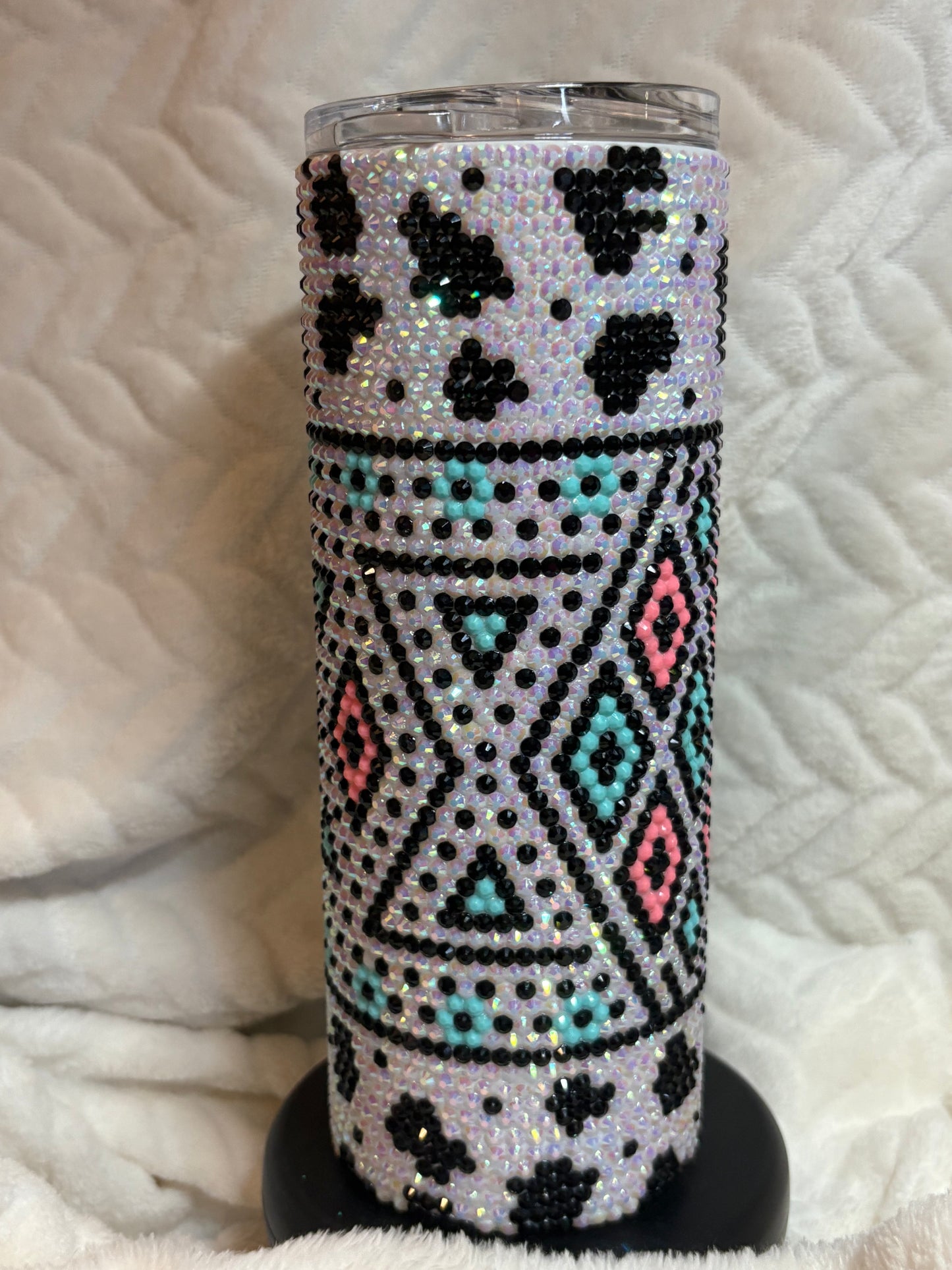 25 oz Aztec rhinestone Tumbler