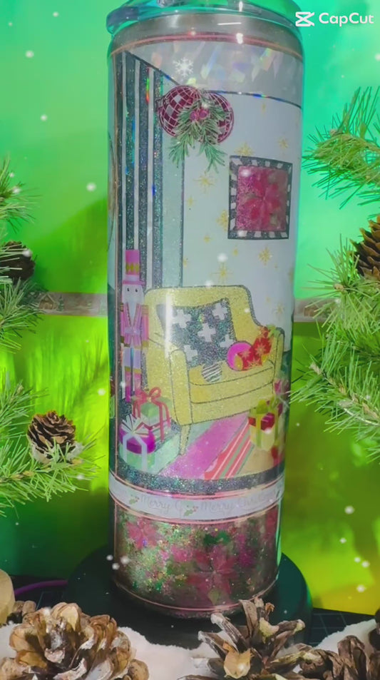 30 oz Christmas Glitter Tumbler – Sparkling Holiday Cheer!